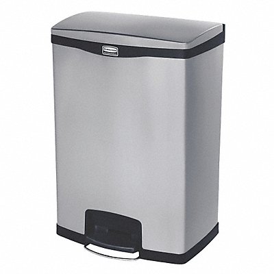 RUBBERMAID COMMERCIAL PRODUCTS 1901999 Garbage Can Rectangular 24 gal Silver