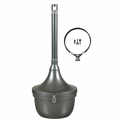 TOUGH GUY 45NY52 K2500 Cigarette Receptacle 4-1/2 gal Charcoal