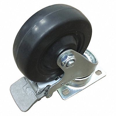 WESTWARD TT10A002FG Rubber Castor with Full Break 4x1-1/4