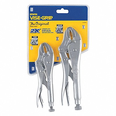 IRWIN 1771879 Locking Plier Sets Plain Grip 2 Pcs