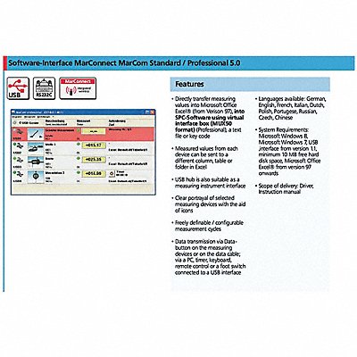 MAHR 4102212 Marcom Professional 5.0 Software USB