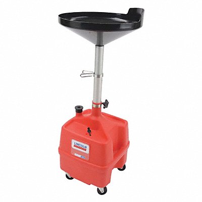 LINCOLN 3508 Portable Oil Drain Plastic 8 gal.