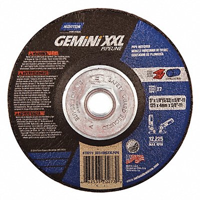 NORTON 66253370273 Cut Off Grinding Wheel 5/8 -11CN ThreadHle