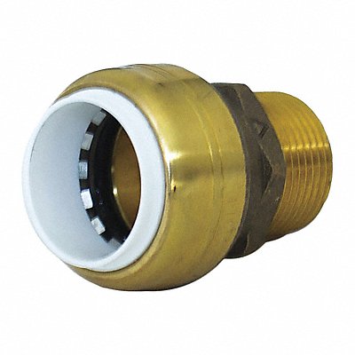 GRAINGER UIP134 Male Adaptor Brass 1.97in. L 7/8in. dia.