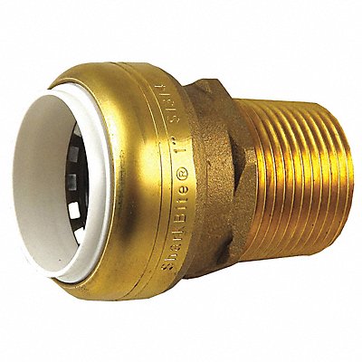 GRAINGER UIP140 Male Adaptor Brass 2.4inL 1 in dia.