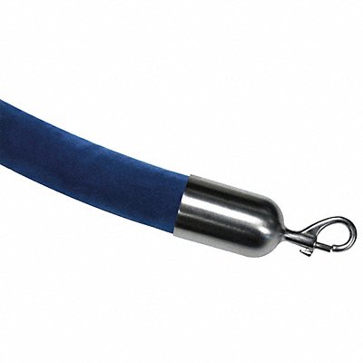 LAWRENCE METAL ROPEVELR240602SNAP1S Barrier Rope Velour Blue 6 ft L