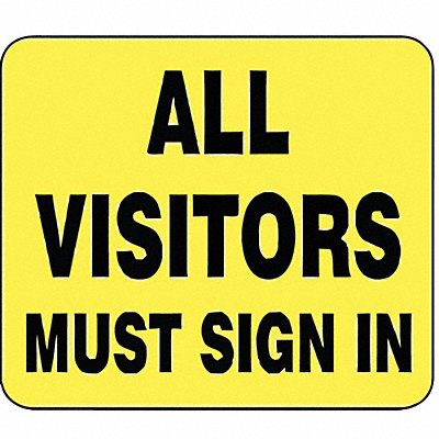 TENSABARRIER SG2351114250H Acrylic Sign All Visitors Must Sign In
