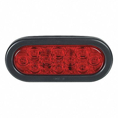 FEDERAL SIGNAL 60710504SB Stop/Turn/Tail Light Oval Red 6-3/8 L