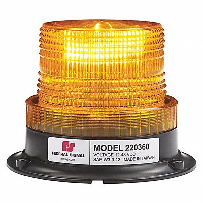 FEDERAL SIGNAL 22036002 Beacon Light Amber Flashing