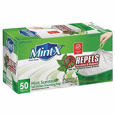 MINT-X MX2425W40F Rodent-Repellent Garbage Bag 13 gal PK40