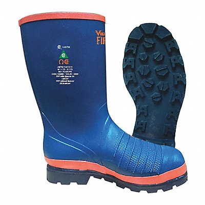 ALLIANCE MERCANTILE INC VFW60114 Flash Fire Boots Mid-Calf Rubber 14D PR