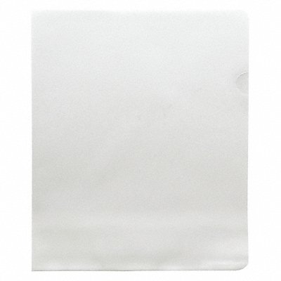 GRAINGER 45TU80 File Jacket Clear 8-1/2 x 11 in PK25