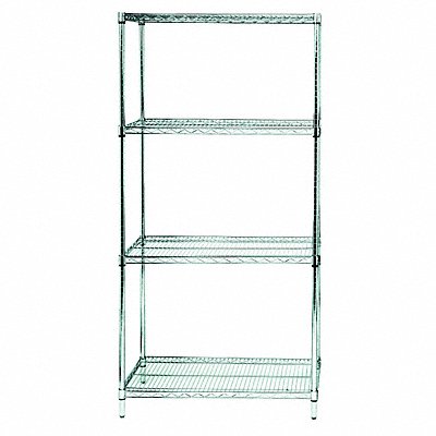 GRAINGER WR632448S Wire Shlv Unit Cap 800 lb 24inx63inx48in