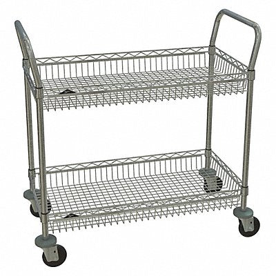 METRO H3C2CC9744A424LD4 Wire Basket Cart Chrome 39in.H x 36in.L