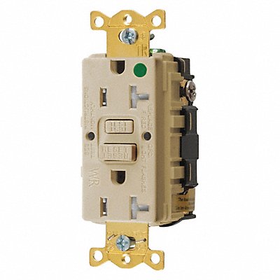 HUBBELL GFRTW83I GFCI Receptacle 20A 125VAC 5-20R Ivory