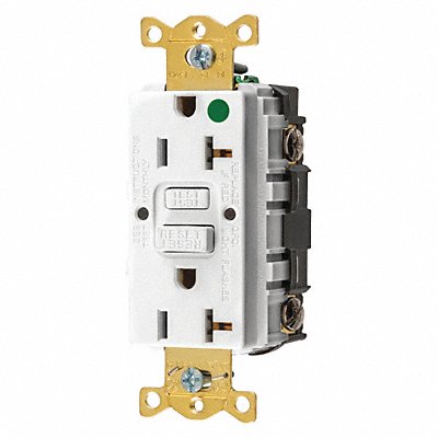 HUBBELL GFR83W GFCI Receptacle 20A 125VAC 5-20R White