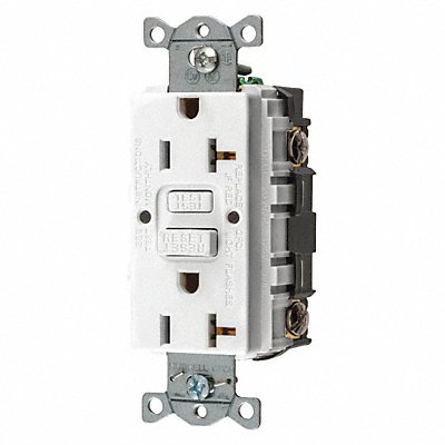 HUBBELL GFR20W GFCI Receptacle 20A 125VAC 5-20R White