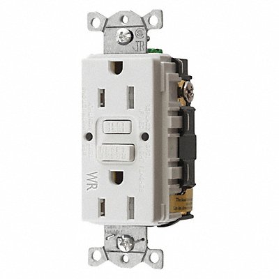HUBBELL GFRTW15W GFCI Receptacle 15A 125VAC 5-15R White