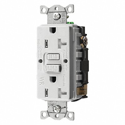 HUBBELL GFRTW20W GFCI Receptacle 20A 125VAC 5-20R White