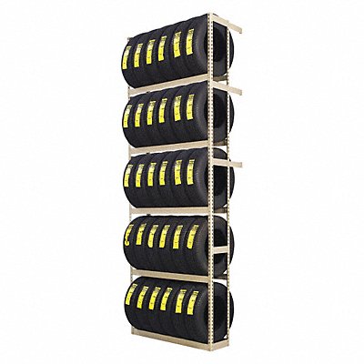 TENNSCO ZST60144S Single Sided Boltless Tyre Rack 144 in H