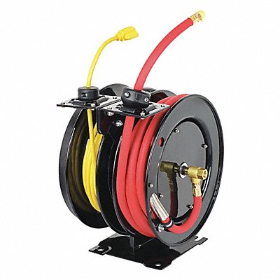 SPEEDAIRE 45UZ55 Dual Hose Reel Spring 3/8 in MNPT 25 ft