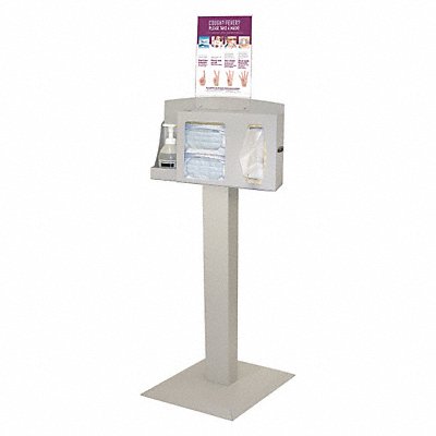 BOWMAN DISPENSERS BD1010012 Respiratory Hygiene Station 59-7/64 in.H