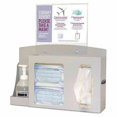 BOWMAN DISPENSERS BD2020012 Respiratory Hygiene Station 20-35/64in.H