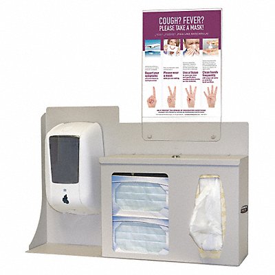BOWMAN DISPENSERS BD2050012 Respiratory Hygiene Station 24-27/64in.H