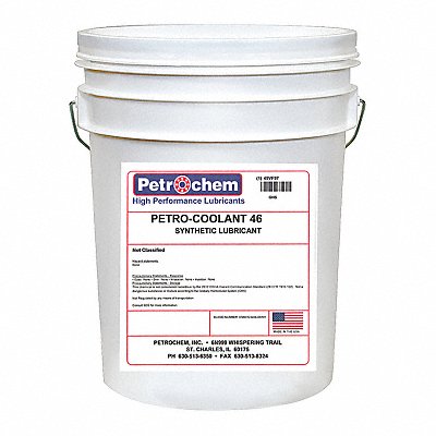 PETROCHEM PETROCOOLANT46005 Compressor Oil 5 gal Pail 10 SAE Grade