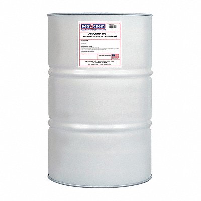 PETROCHEM AIRCOMP100055 Compressor Oil 55 gal Drum 30 SAE Grade