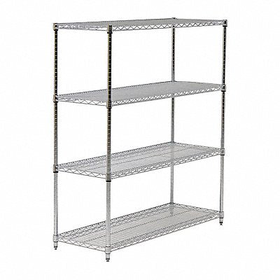 GRAINGER 45VX89 Wire Shelving Unit Cap 600 lb 24inx54inx36in