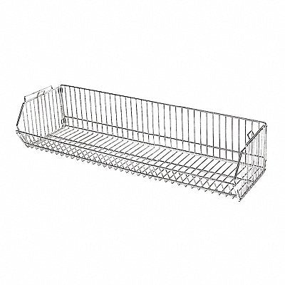 GRAINGER 45VY47 Stacking Basket 20inx12inX36in Silver