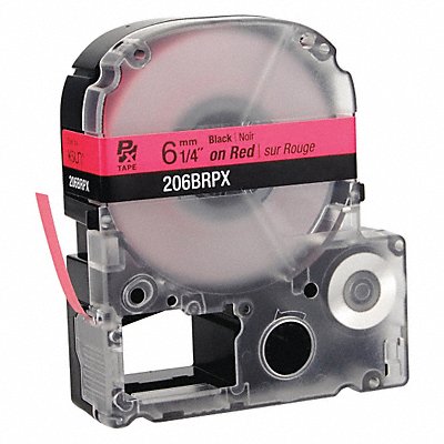 EPSON 206BRPX Cartridge Label 1/4 in W Red