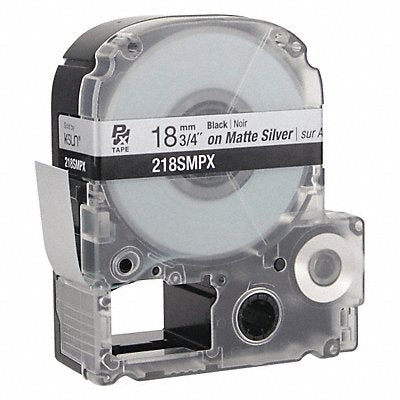 EPSON 218SMPX Cartridge Label 3/4in.W Blk/Silver Matte