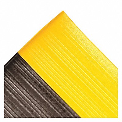 NOTRAX 410S0338BY Antifatigue Mat Black YllwBrdr 3ft.x8ft.