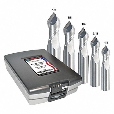 GRAINGER 208888821 Drill Mil Set 5pc Carbide Bright