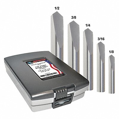 GRAINGER 400888881 Solid Spade Drill Set 5pc Carbide