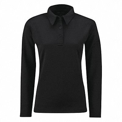 PROPPER F535772001XS Long Sleeve Polo XS Black Womens