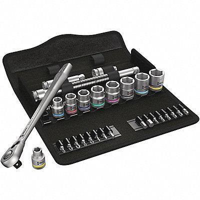 WERA 5004051001 Socket Wrench St Chrome 6Pt 1/4 - 3/4 in