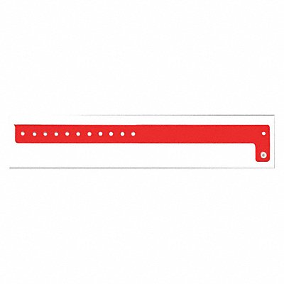 IDENTIPLUS V103 ID Wristband Vinyl L-Shaped Red PK500