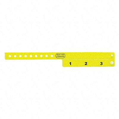IDENTIPLUS VC302 ID Wristband Vinyl Cash Tag Yellow PK500