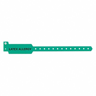 IDENTIPLUS P3DM20135 ID Wristband Green Latex Allergy PK500