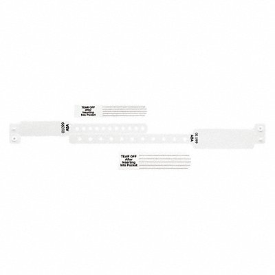 IDENTIPLUS VPM2S09 ID Wristband Set Vinyl White PK300