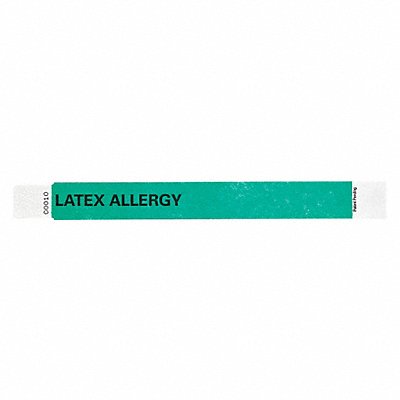 IDENTIPLUS T2UD20135 ID Wristband 1 in W Latex Allergy PK500