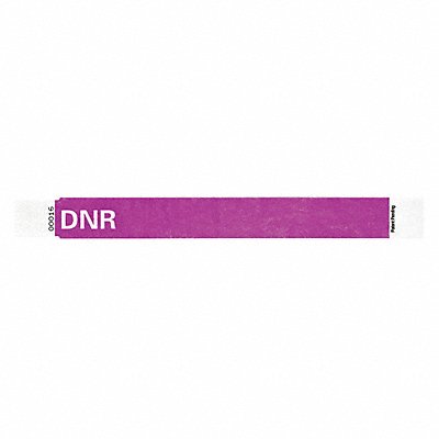 IDENTIPLUS T2UD20336 ID Wristband Tyvek 1 in W DNR PK500