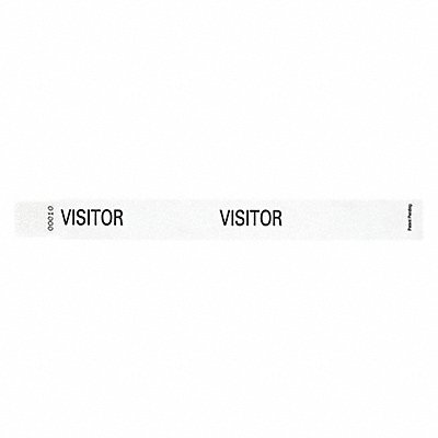 IDENTIPLUS T2UD20509 ID Wristband White 1 in W Visitor PK500