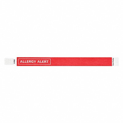 IDENTIPLUS T3UD20003 ID Wristband Tyvek Allergy Alert PK500