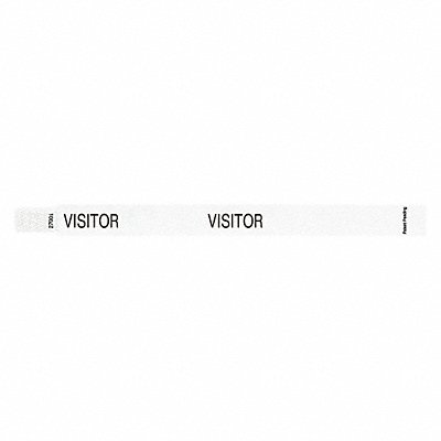 IDENTIPLUS T3UD20509 ID Wristband White 3/4in W Visitor PK500