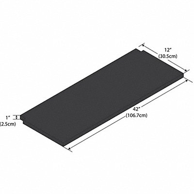 INSTOCK GRPSN1242 Notched Shelf Phenolic 42 W 13-1/2 D