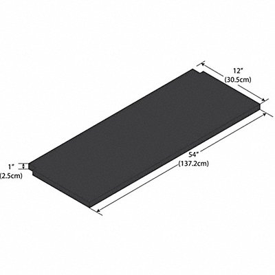 INSTOCK GRPSN1254 Notched Shelf Phenolic 54 W 13-1/2 D